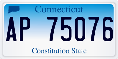 CT license plate AP75076