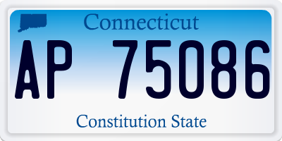 CT license plate AP75086