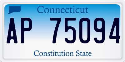 CT license plate AP75094