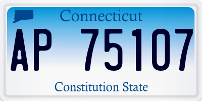 CT license plate AP75107