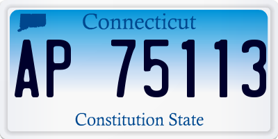 CT license plate AP75113
