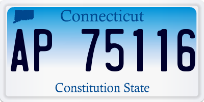 CT license plate AP75116