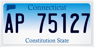 CT license plate AP75127