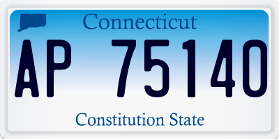 CT license plate AP75140