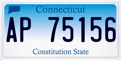 CT license plate AP75156