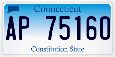 CT license plate AP75160