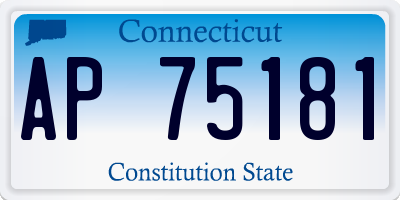 CT license plate AP75181