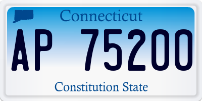 CT license plate AP75200