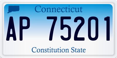 CT license plate AP75201