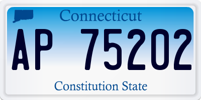 CT license plate AP75202