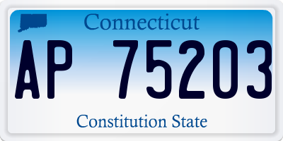 CT license plate AP75203