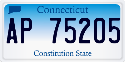 CT license plate AP75205
