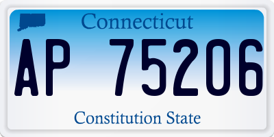 CT license plate AP75206