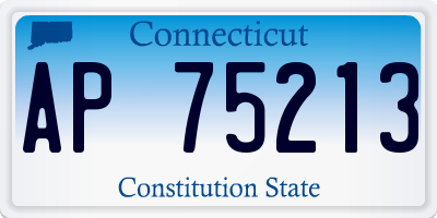 CT license plate AP75213
