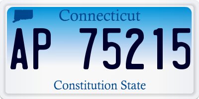 CT license plate AP75215