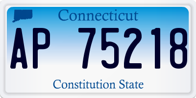 CT license plate AP75218