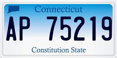 CT license plate AP75219