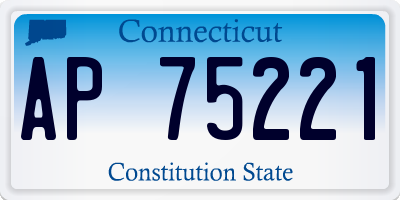 CT license plate AP75221