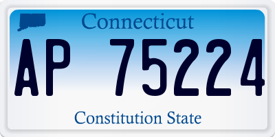 CT license plate AP75224