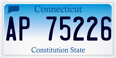 CT license plate AP75226