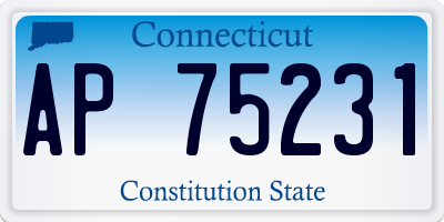 CT license plate AP75231
