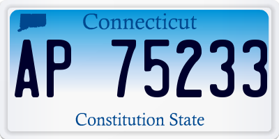 CT license plate AP75233