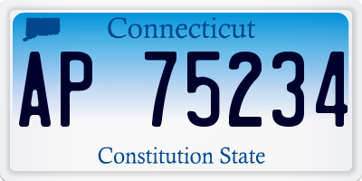 CT license plate AP75234