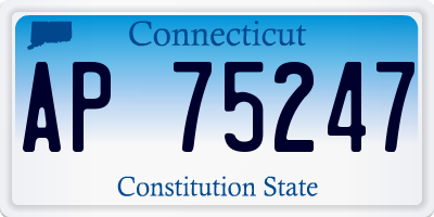 CT license plate AP75247