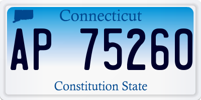 CT license plate AP75260