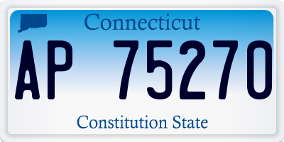 CT license plate AP75270