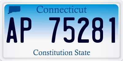 CT license plate AP75281