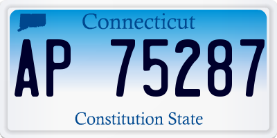 CT license plate AP75287