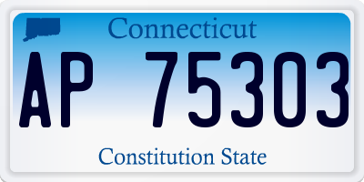 CT license plate AP75303
