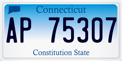 CT license plate AP75307