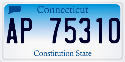 CT license plate AP75310