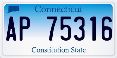 CT license plate AP75316