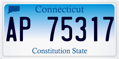 CT license plate AP75317