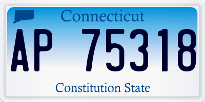 CT license plate AP75318