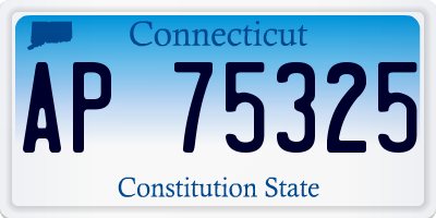 CT license plate AP75325
