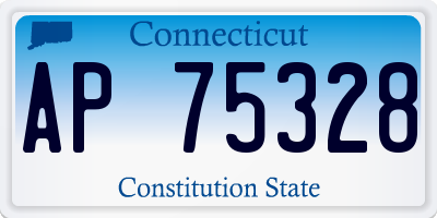 CT license plate AP75328