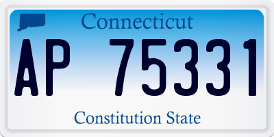 CT license plate AP75331