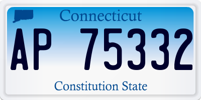 CT license plate AP75332