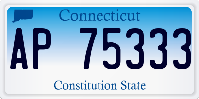 CT license plate AP75333