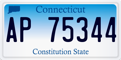 CT license plate AP75344