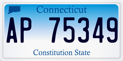 CT license plate AP75349