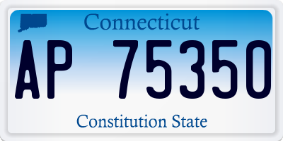 CT license plate AP75350