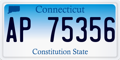 CT license plate AP75356