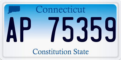 CT license plate AP75359