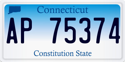 CT license plate AP75374