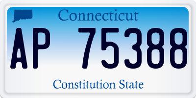 CT license plate AP75388
